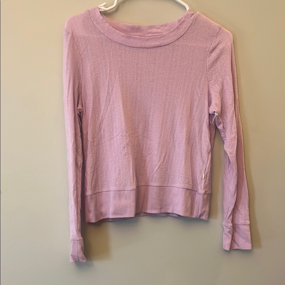 Old Navy Pink Fitted Long Sleeve Sweatshirt